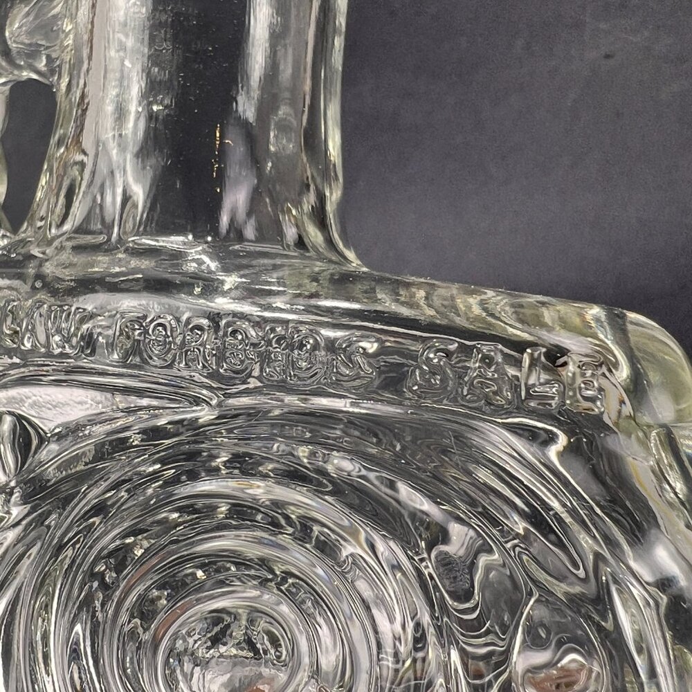 Vtg Old Forester KY Whiskey Bottle Decanter Kimble Glass Co Embossed Swirls 50s - Picture 13 of 16